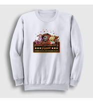 Presmono Unisex Beyaz Pizza Fnaf Five Nights At Freddy's Sweatshirt 471538tt (Beyaz)