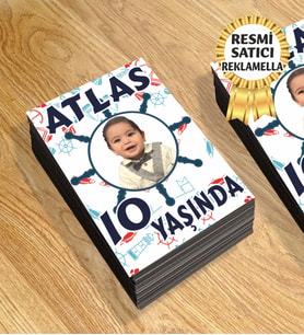 Denizci Temalı1 Kişiye Özel Resimli Doğum Günü Magneti  8x6 Cm 10 Adet (Beyaz)