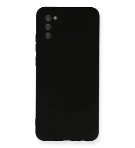 Galaxy A03S Kılıf Nano içi Kadife Silikon - Siyah