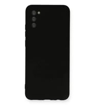 Galaxy A03S Kılıf Nano içi Kadife Silikon - Siyah