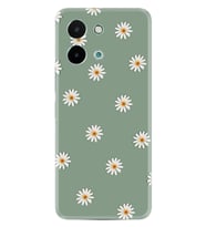 Vivo Y28 Kılıf Boutique Baskılı Resimli Yeşil Papatyalar Pcode -041