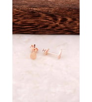 Rose Gümüş Damla Mini Küpe 4343