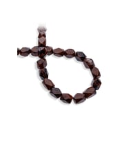 Obsidyen Doğal Taş Bordo Dikdörtgen Hegzagonal Kesim 10x14mm Dizi