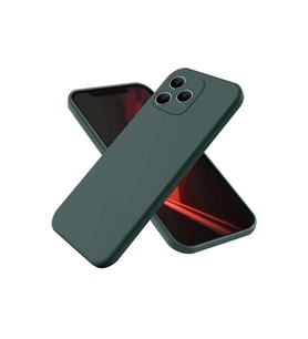 Realme Note 50 4G Kılıf First Silikon - Koyu Yeşil