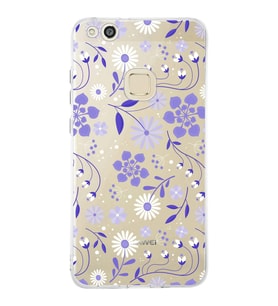Huawei P10 Lite Uyumlu Kapak Flowers Tasarımlı Şeffaf Silikon Kılıf