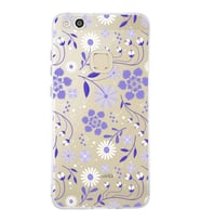 Huawei P10 Lite Uyumlu Kapak Flowers Tasarımlı Şeffaf Silikon Kılıf