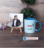 Memur Fotoğraflı Dekoratif Taş, Kupa Bardak Beyaz Hediye (Model 4)