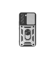 Samsung Galaxy S24 Kılıf Pars Lens Yüzüklü Silikon - Gümüş