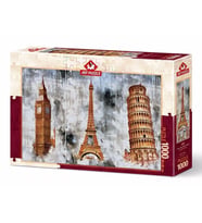 Art Puzzle Üç Şehir Üç Kule 1000 Parça Puzzle