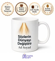 Motivasyon Konuşmacısı İlham Başarı Sahne Işığı Temalı Porselen Kupa Bardak Hediye