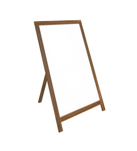 Lüks Ahşap Ayaklı Yazı Tahtası 60x85cm - Beyaz