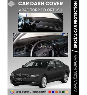 SKODA SUPER B (2015-2020) Torpido Örtüsü Ön Göğüs Halı Torpido Koruma Tam Uyum Kaymaz UV Koruma