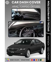 SKODA SUPER B (2015-2020) Torpido Örtüsü Ön Göğüs Halı Torpido Koruma Tam Uyum Kaymaz UV Koruma
