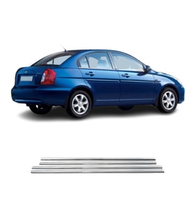 Hyundai Accent Era Krom Cam Çıtası Tk 2006 Üzeri 4Prç Paslanmaz Çelik