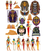 Mısır Temalı Sticker Set-4 15 Parça Telefon, Tablet, Defter, Laptop Sticker