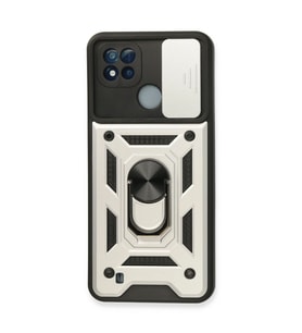 Realme C11 2021 Kılıf Pars Lens Yüzüklü Silikon - Gümüş