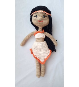 Pocahontas Bebek Amigurumi Organik Oyuncak