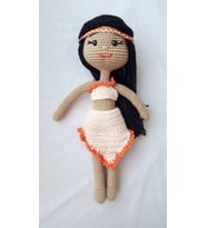 Pocahontas Bebek Amigurumi Organik Oyuncak