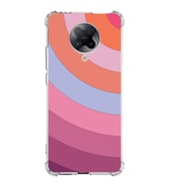 Xiaomi Poco F2 Pro Köşe Korumalı Antişok Kapak Renk Cümbüşü Tasarımlı Şeffaf Silikon Kılıf
