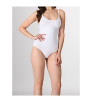 Kadın 1 Beden Küçülten Ayar Askılı Çıtçıtlı Body Beyaz Renk Dikişsiz Korse