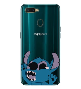 Oppo A5S/AX7/A12 Uyumlu Stitch Desenli Şeffaf Telefon Kılıfı