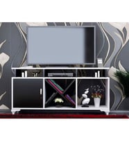 TV Ünitesi Kamer Tasarım Beyaz Siyah