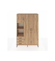 Hyperion Gardrop 6 Raflı 3 Çekmeceli Tek Askılı 132x44x195 Çam-Çam
