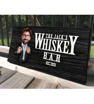 BK Gift Kişiye Özel Erkek Karikatürlü Kabartma Tasarım Antik Siyah (Ebony) Ahşap Tabela-9, Dekoratif Tabela, Rustik Ev Dekorasyonu, Duvar Dekoru
