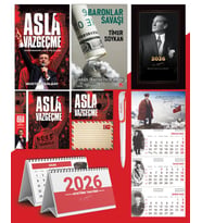 Asla Vazgeçme - Ayraç - Kartpostal - Poster - Baronlar Savaşı -  2026 Ajanda İstikbal - Sakarya Duvar Takvimi - Masa Takvimi