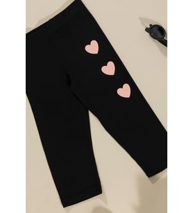 3'lü Love Baskılı Tshirt Atlet Tayt Siyah Takım