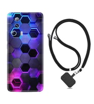 Xiaomi Mi 13 Lite Kılıf Resimli Boyun Askılı İpli Desenli Silikon Series Petekler 1889