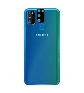 Samsung Galaxy M30S Kamera Lens Koruyucu HD 3D Tempered Glass Cam (Siyah)