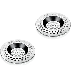 Paslanmaz Metal 2'li Yuvarlak Mutfak Lavabo Içi Gider Süzgeci, Banyo Evye Deliği Çöp Tıkacı
