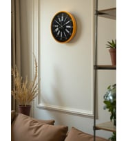 36 Cm Turuncu Dekoratif Duvar Saati (Standart)