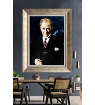 Gümüş Çerçeveli Atatürk Tablo za382