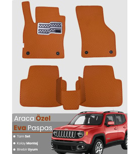 JEEP RENEGADE (2014-2020) Uyumlu EVA Paspas Tam Set–Araca Özel,Kolay Montaj,Su Geçirmez