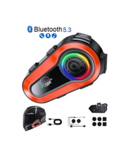 1000 Mt Intercom 2 Eşleşmeli Kask Kulaklık Q-08 Su Geçirmez Bluetooth Motosiklet Intercom Kulaklık