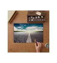 Güneşe Giden Otoyol Tasarımı 240 parça Ahşap Puzzle Ahşap Kutuda MP07985