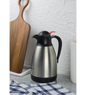 Çelik İçecek Termos - Çift Katlı Çay Termosu - 1.5 Litre (Gümüş)