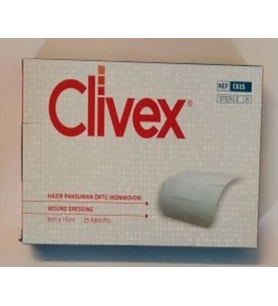 Clivex Steril Poliüretan Hazır Pansuman Örtü Pad 9x15 cm