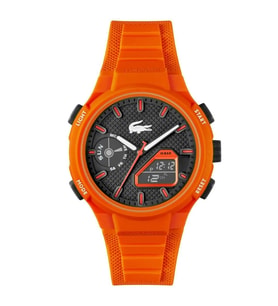 LACOSTE LAC2011369 TURUNCU SİLİKON KORDON ANALOG/DİJİTAL ERKEK KOL SAATİ
