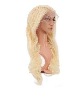 Gerçek Front Lace Daalı Platin Tül Peruk / 65/70cm