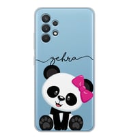 Samsung Tokalı Panda Tasarımlı Şeffaf Telefon Kılıfı