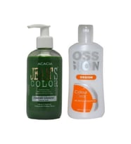 Jeans Color Saç Boyası Zümrüt Yeşili 250ml + Ossion Saç Boya Temizleyicisi 200ml
