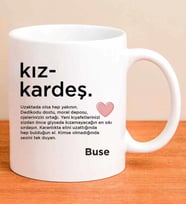 Kişiye Özel İsimli Kupa Bardak - Kız Kardeş