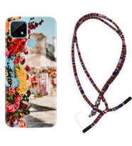Realme C11 C21 C21Y C25Y C11 2021 Kılıf Boyun Asklı Rasta Silikon Gerçek Çiçekler 1743