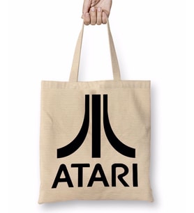 Atari Logo Vintage Bez Çanta Uzun Saplı