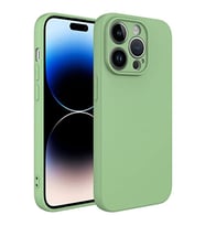 Coverzone Apple iPhone 14 Pro ?le Uyumlu K?l?f Z-Mara Lansman Vieri Tam Koruma Arka Kapak Kamera Koruma �?k?nt?l? P�r�zs�z Y�zey A�?k Ye?il