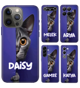 iPhone 7 8 SE 11 12 13 14 15 16 16E 17E Pro Max Plus Air Mini Kılıf YeniSeri Kişiye Özel İsim Yazılı Silikon Kapak Kedim 01