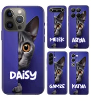 iPhone 7 8 SE 11 12 13 14 15 16 16E 17E Pro Max Plus Air Mini Kılıf YeniSeri Kişiye Özel İsim Yazılı Silikon Kapak Kedim 01